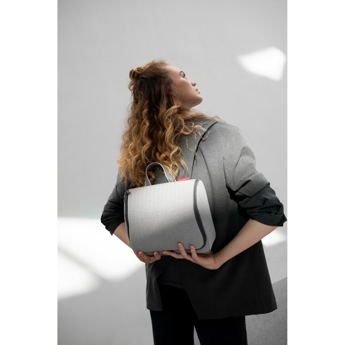 Kosmetyczka TOILETBAG XL, herringbone grey