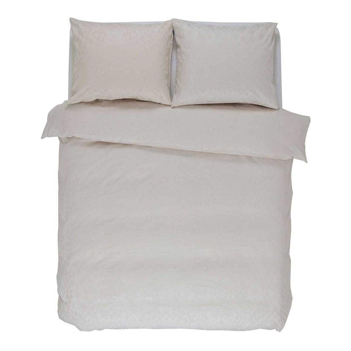 Komplet pościeli z satyny bawełnianej w odcieniu beżu, poszewki dekoracyjne z motywem zwierzęcym, 140x220 cm, Essenza