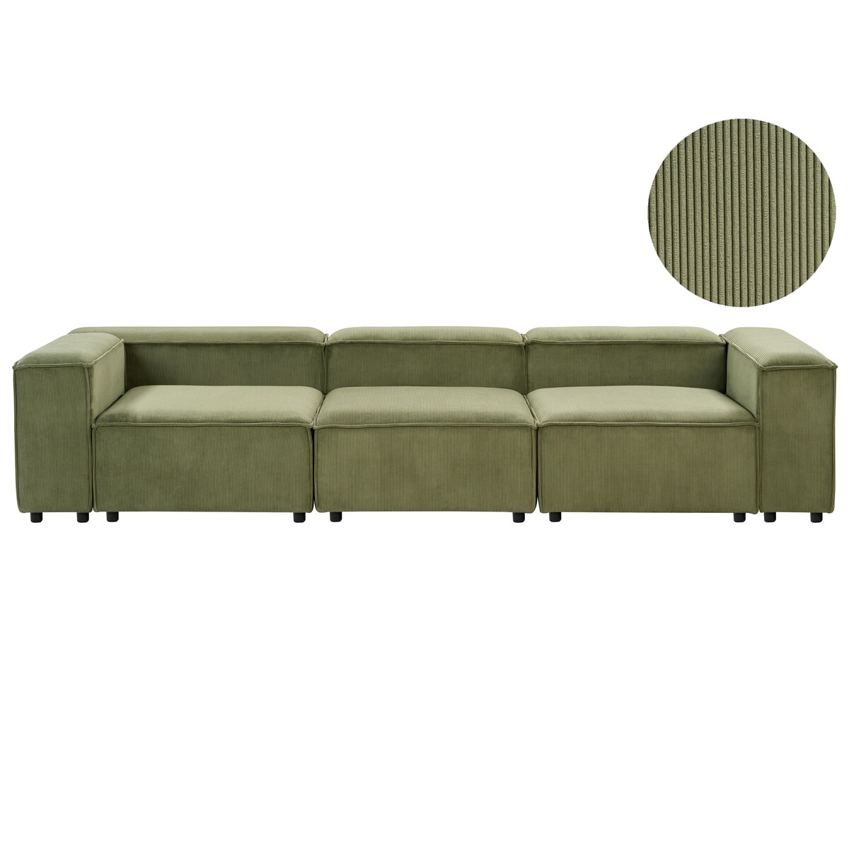 ARDAL dla 3 osób Sofa modułowa Zielony Sztruks
