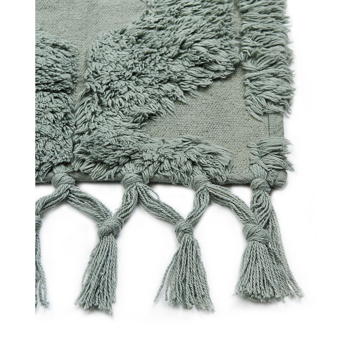 Dywan bawełniany 160 x 230 cm zielony KARS