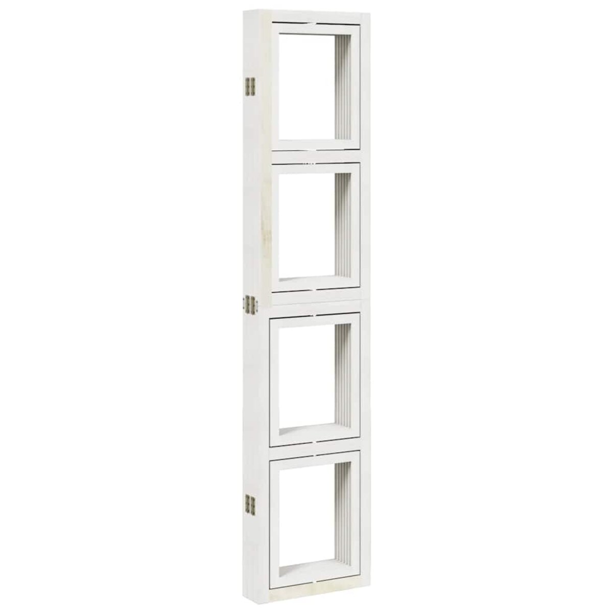 vidaXL Parawan pokojowy, 6-panelowy, biały, lite drewno paulowni