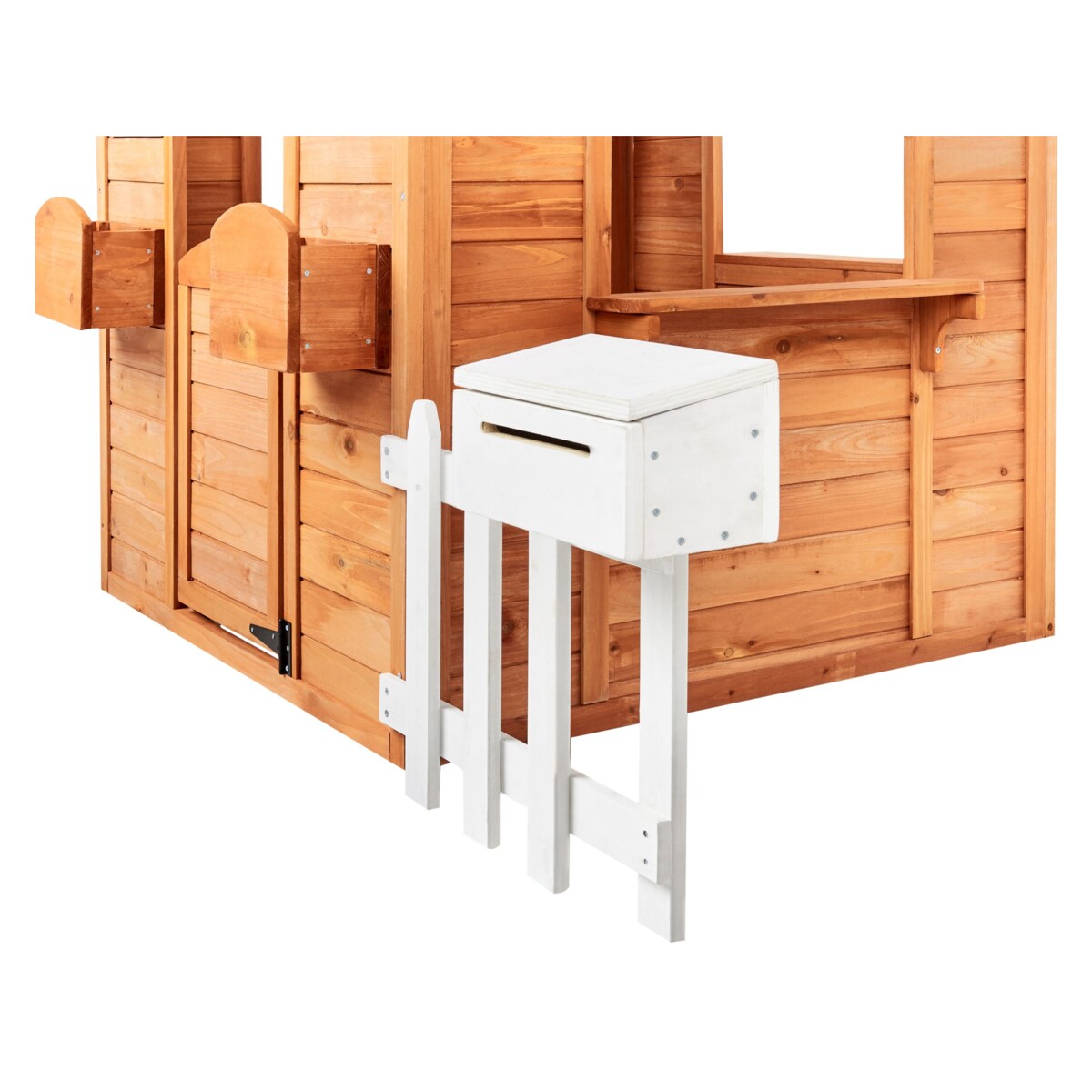 Domek ogrodowy dla dzieci drewniany jasne drewno AMPELIKO