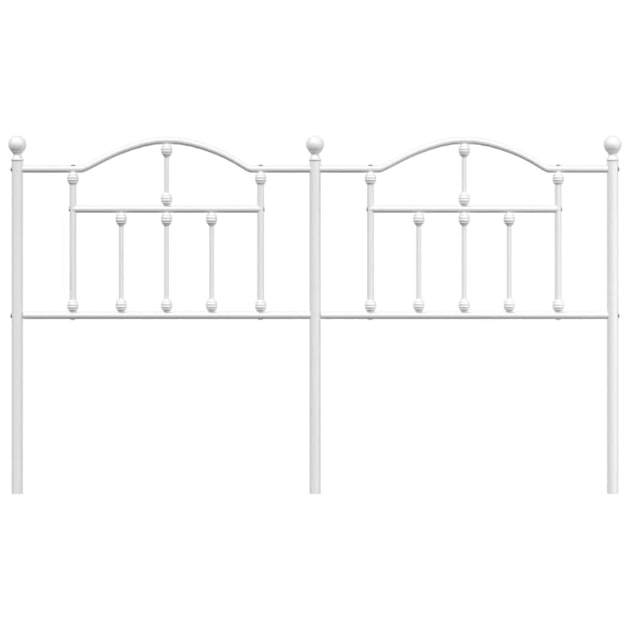 vidaXL Metalowe wezgłowie, białe, 160 cm