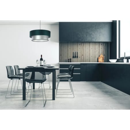 Lampa wisząca DOUBLE GREEN 40 zielona/srebrna