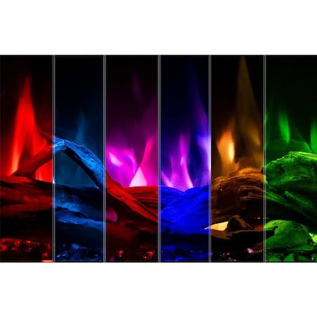 Kominek elektryczny AFLAMO Superb 3D 80 - do zabudowy - 80x65x35 cm - kominek LED z funkcją grzania 750/1500 W