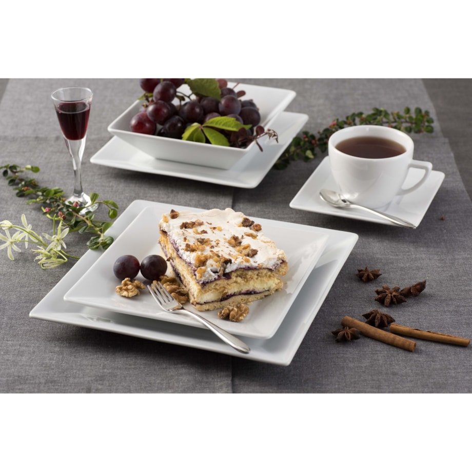 Zestaw obiadowo-kawowy dla 6 osób 30 el. Classic biały LB16 (0000)