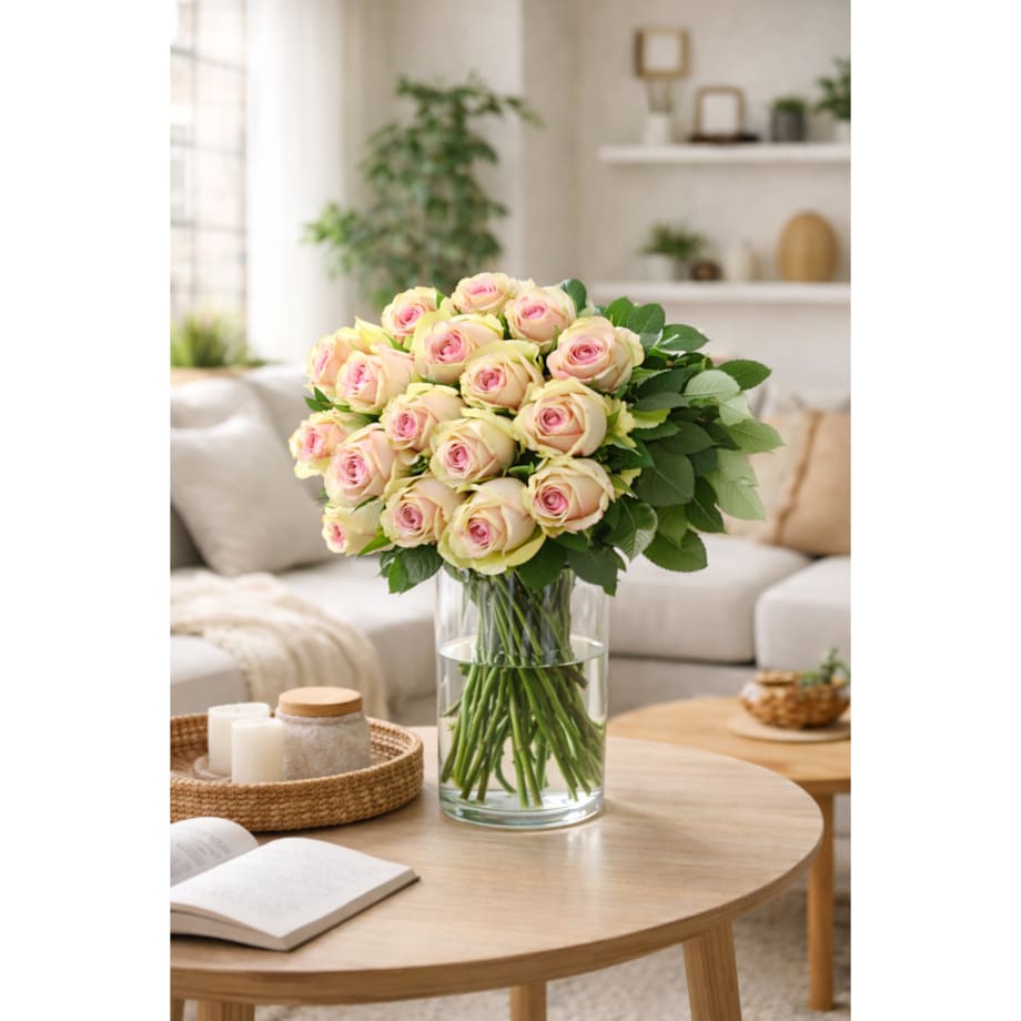 Bukiet róż Esperance – 25 sztuk, wysokość 40-45cm (Ekwador)
