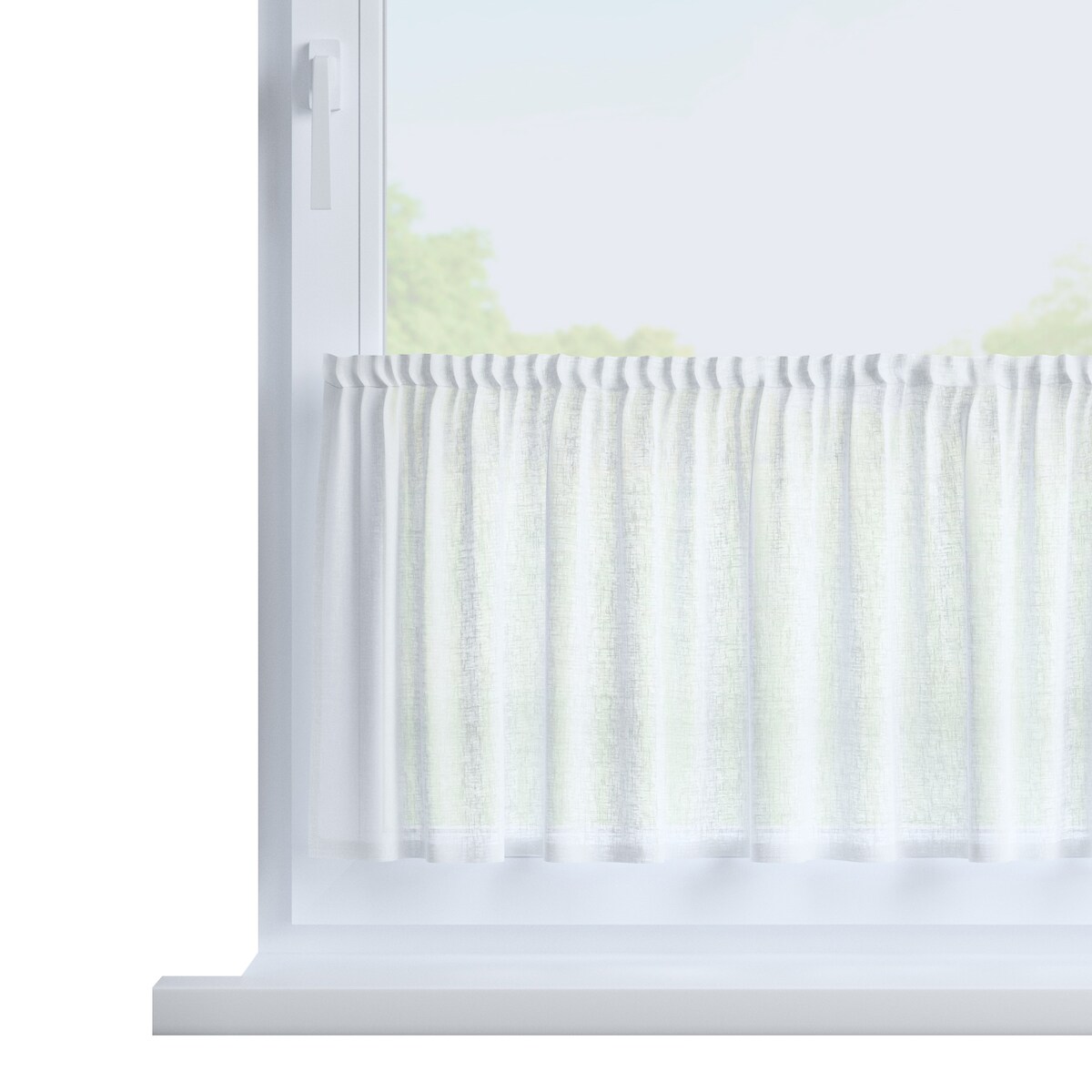 Zazdrostka prosta na metry 130x0 prześwitujący ecru