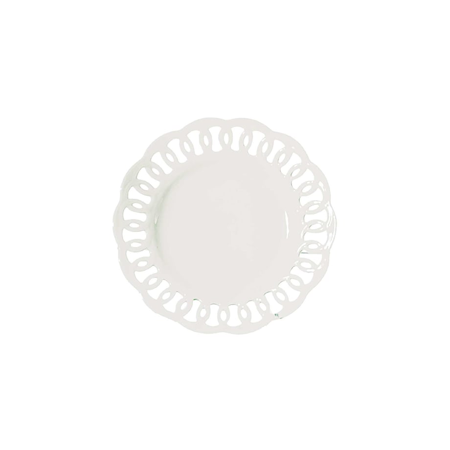 Rzeźbiony talerz Firenze - Biały, 20 cm