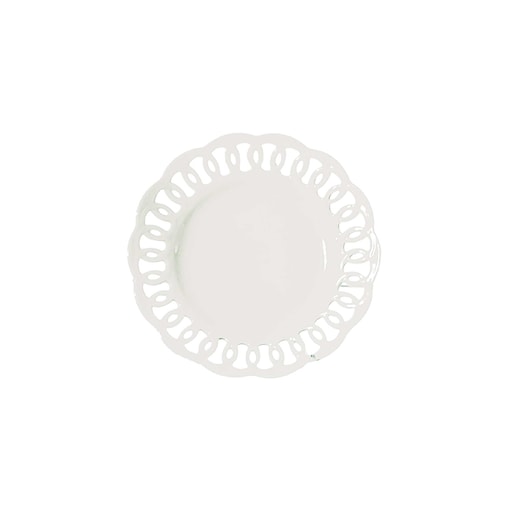 Rzeźbiony talerz Firenze - Biały, 20 cm