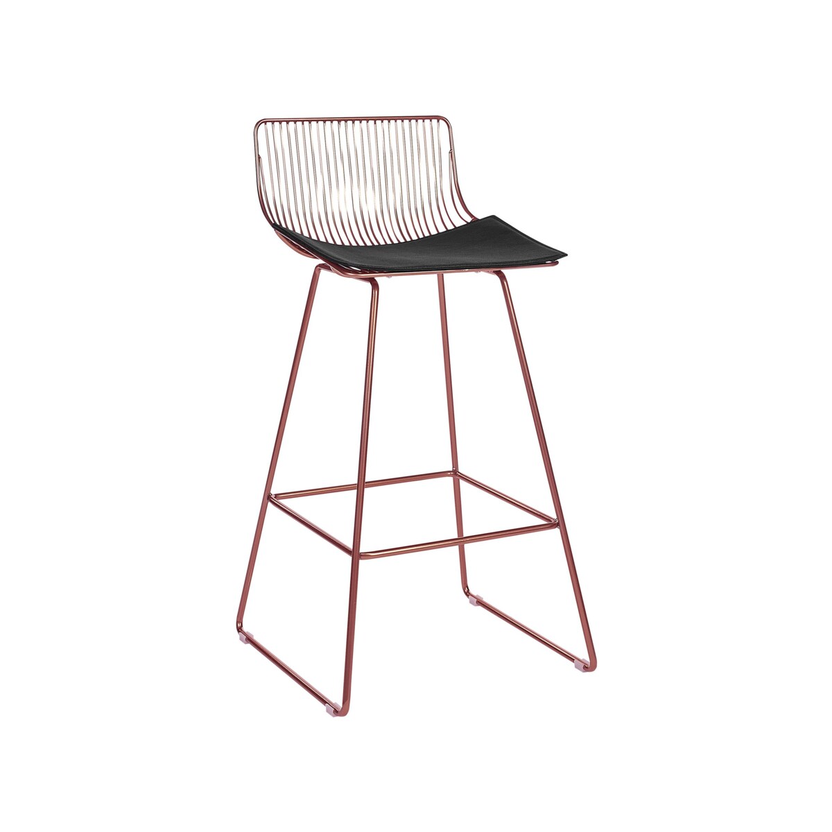 Zestaw 2 krzeseł barowych metalowy złoty róż FREDONIA