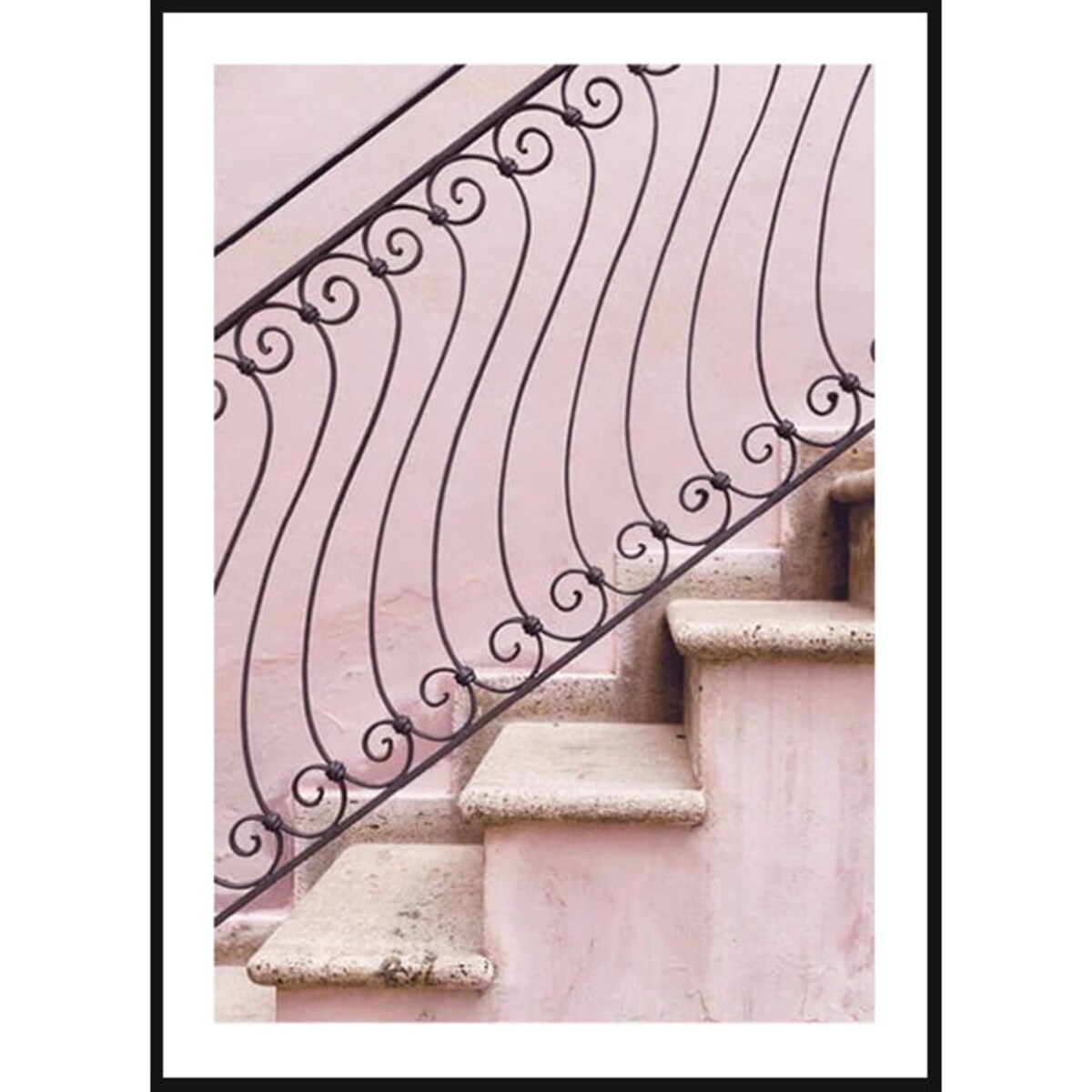 Poster Story, Plakat, Obraz - Różowe Schody, wymiary 30 x 42 cm