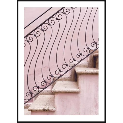 Poster Story, Plakat, Obraz - Różowe Schody, wymiary 30 x 42 cm