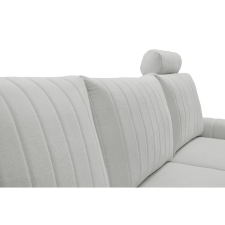 Elegancki narożnik MANGO z funkcją spania prawy - kolor popiel