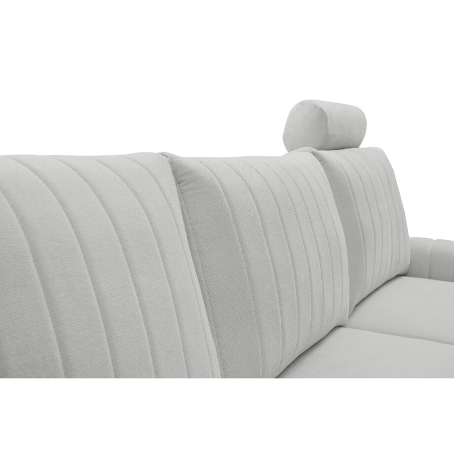 Elegancki narożnik MANGO z funkcją spania prawy - kolor popiel