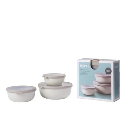 Zestaw 3 misek Cirqula okrągła 350 750 1250 Nordic White 106230032500