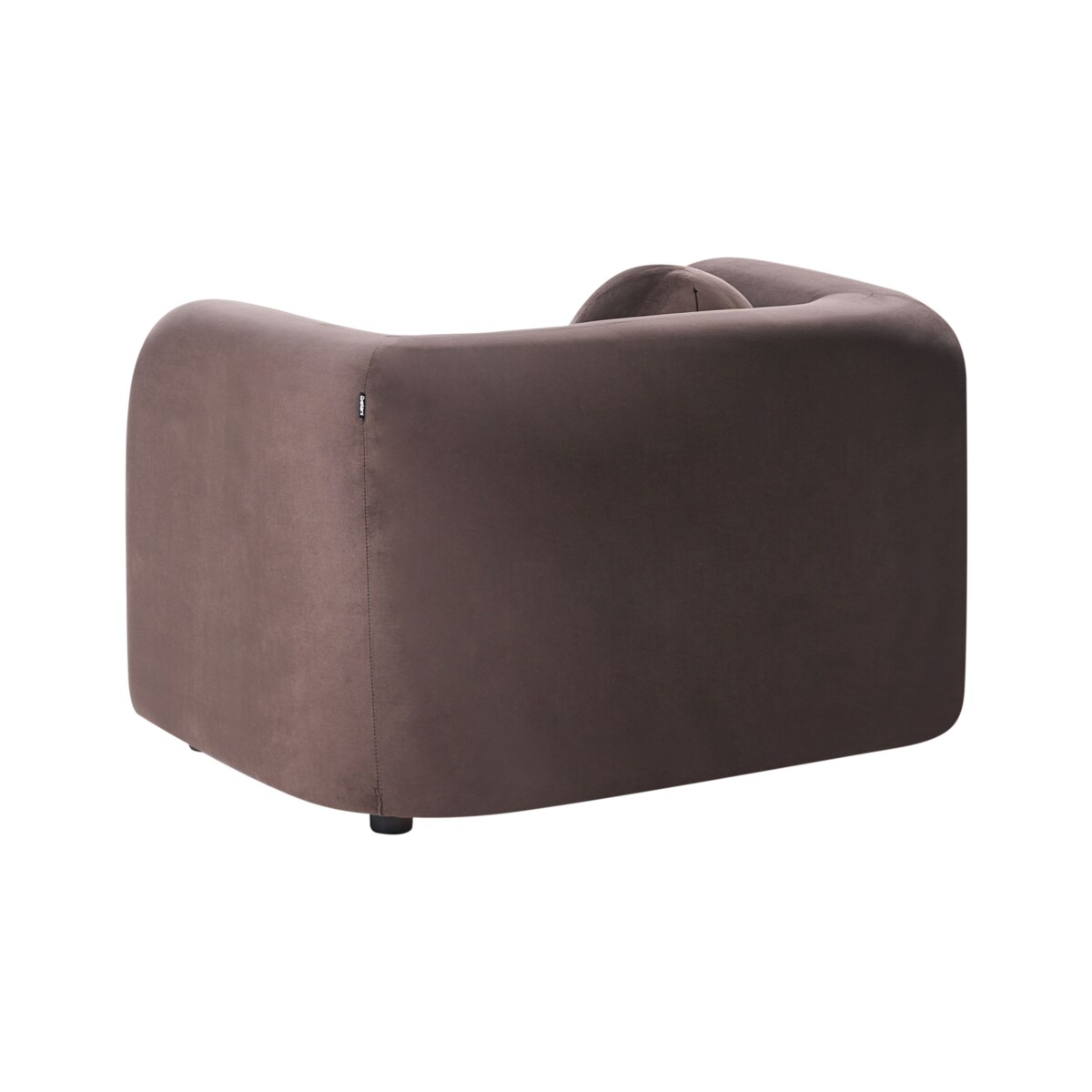 Fotel LEIREN Welur Ciemnobrązowy