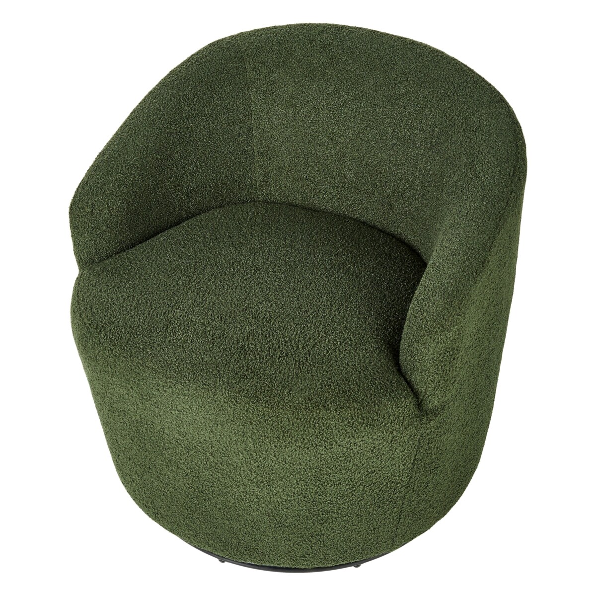 Fotel DAVIK Boucle Ciemnozielony