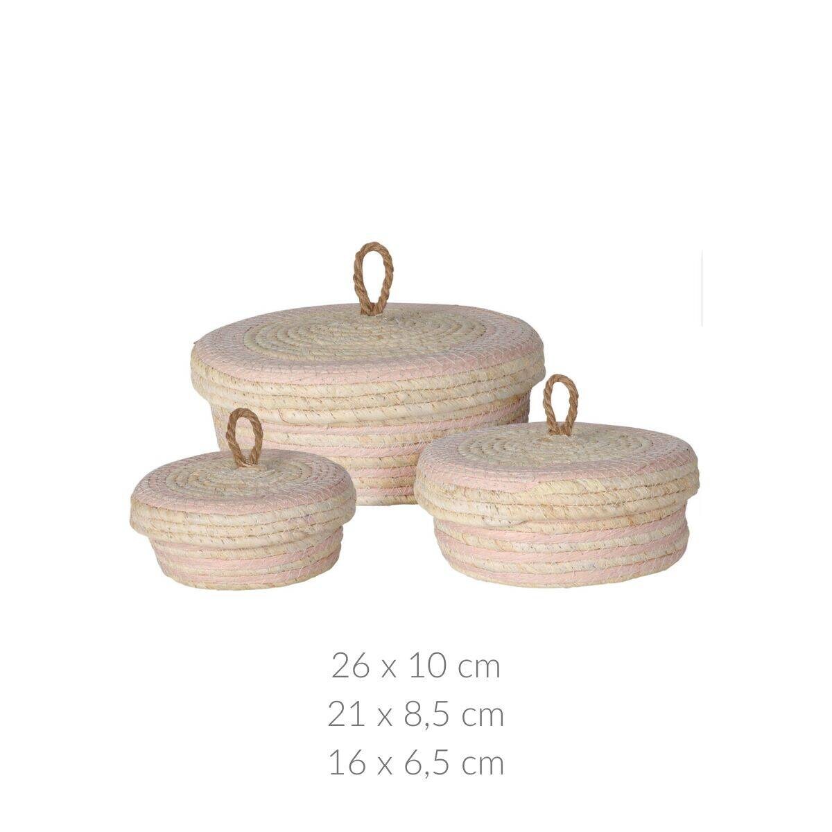 Pojemniki do przechowywania z przykrywką, 3 sztuki