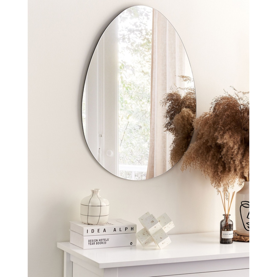 Lustro ścienne 50 x 70 cm srebrne MONTRESOR