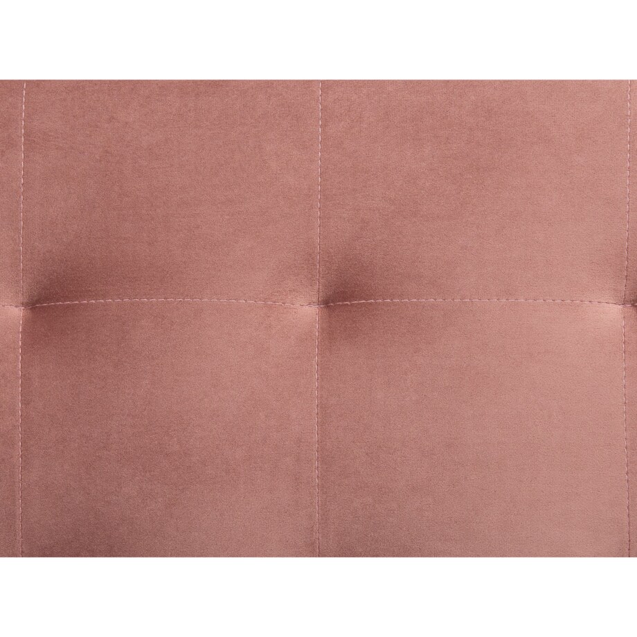 Narożnik rozkładany 6-osobowy z otomaną welurowy różowy ABERDEEN