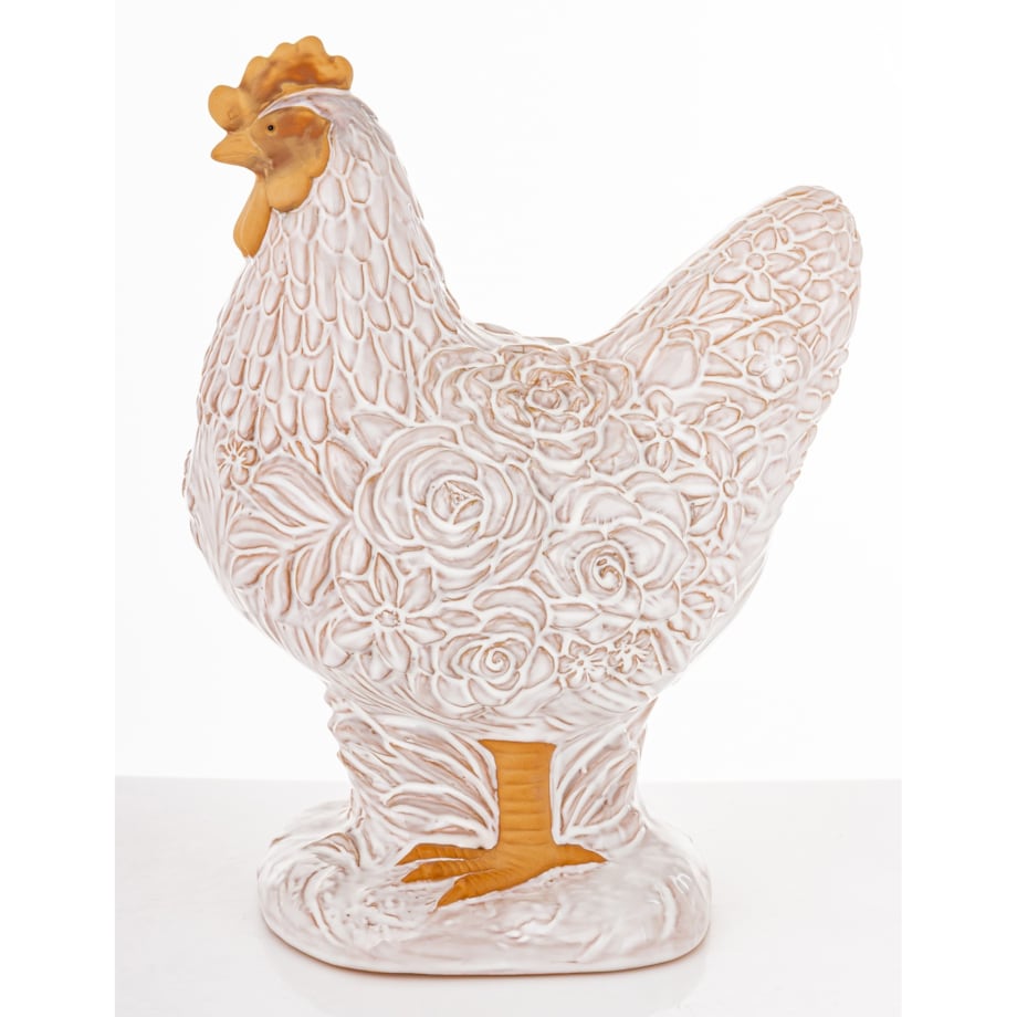 Dekoracja - kura ceramiczna25x13x19 cm WAANS -2 biała
