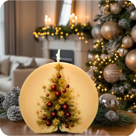 Świeca Choinka Prezent na Święta Drzewko Świąteczne Świeczka Handmade EKO