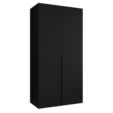 Szafa uchylna otwierana ALICANTE 1 100 wys. 202 cm Czarny + u. Czarny