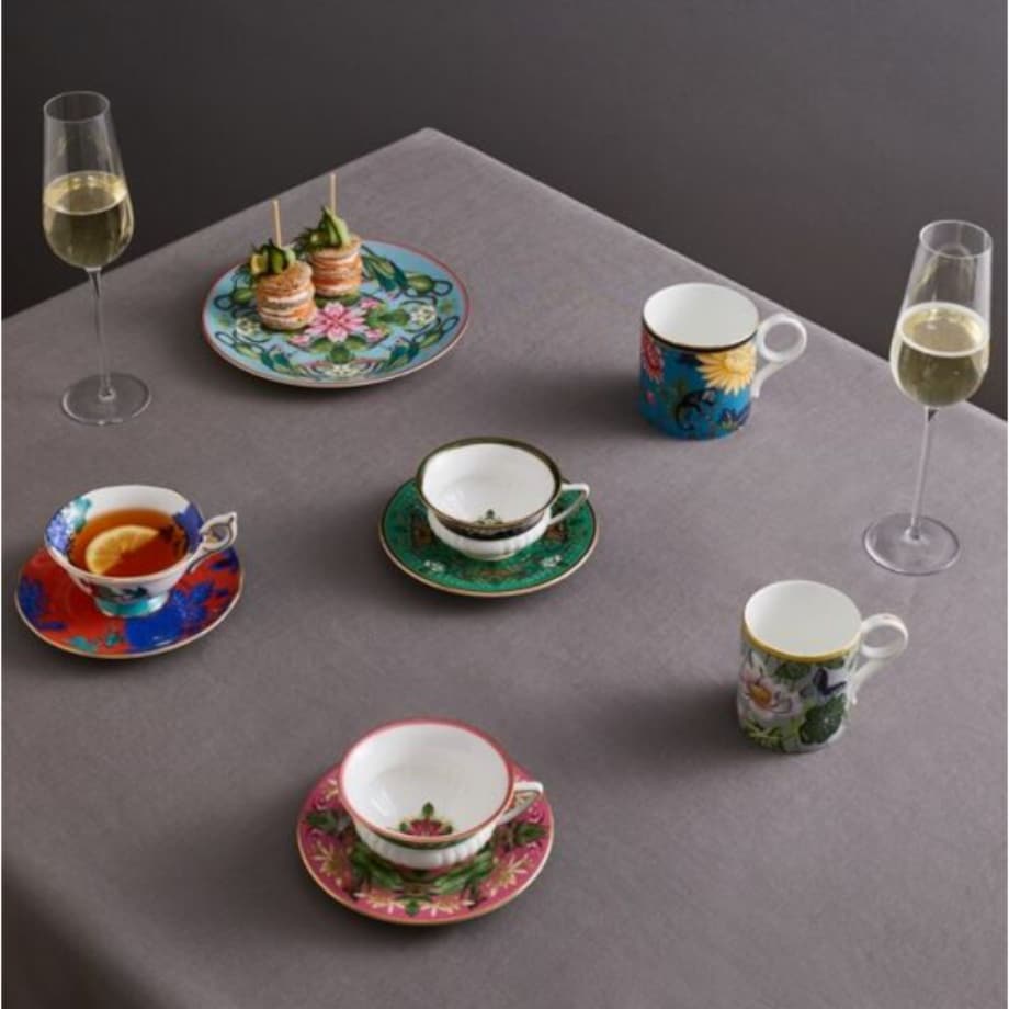 Filiżanka do herbaty ze spodkiem Sapphire Garden Wonderlust Wedgwood