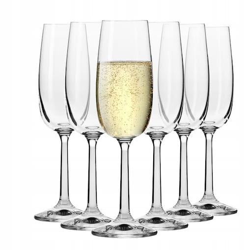 Kieliszki do Szampana Pure Korsno 6 x 170 ml z Wysoka Nóżką Klasyczne