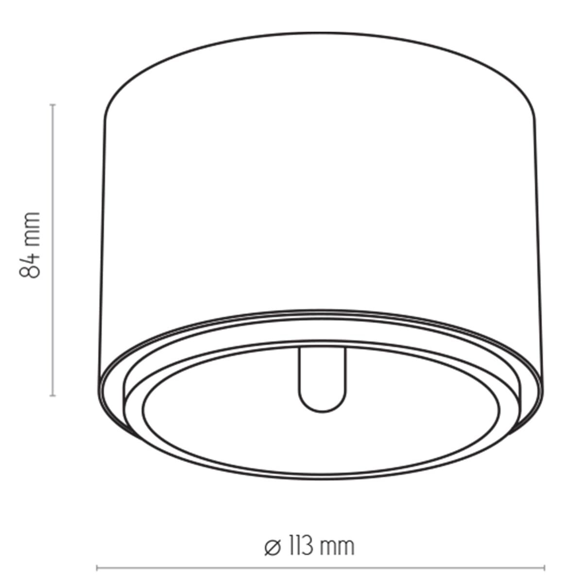 Lampa przysufitowa tuba Moris 3349 TK Lighting okrągła metalowa złota