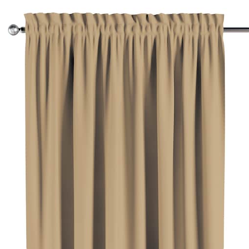 Zasłona na kanale z grzywką 1 szt. 130x260 złocisty beż