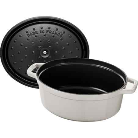 Garnek żeliwny owalny Staub - 3.2 ltr, Biała trufla
