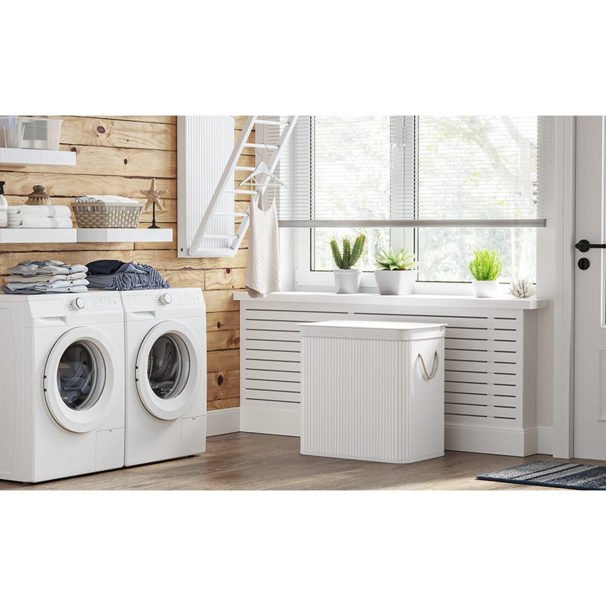 Kosz Na Pranie 60X40X61,5 Cm Biały