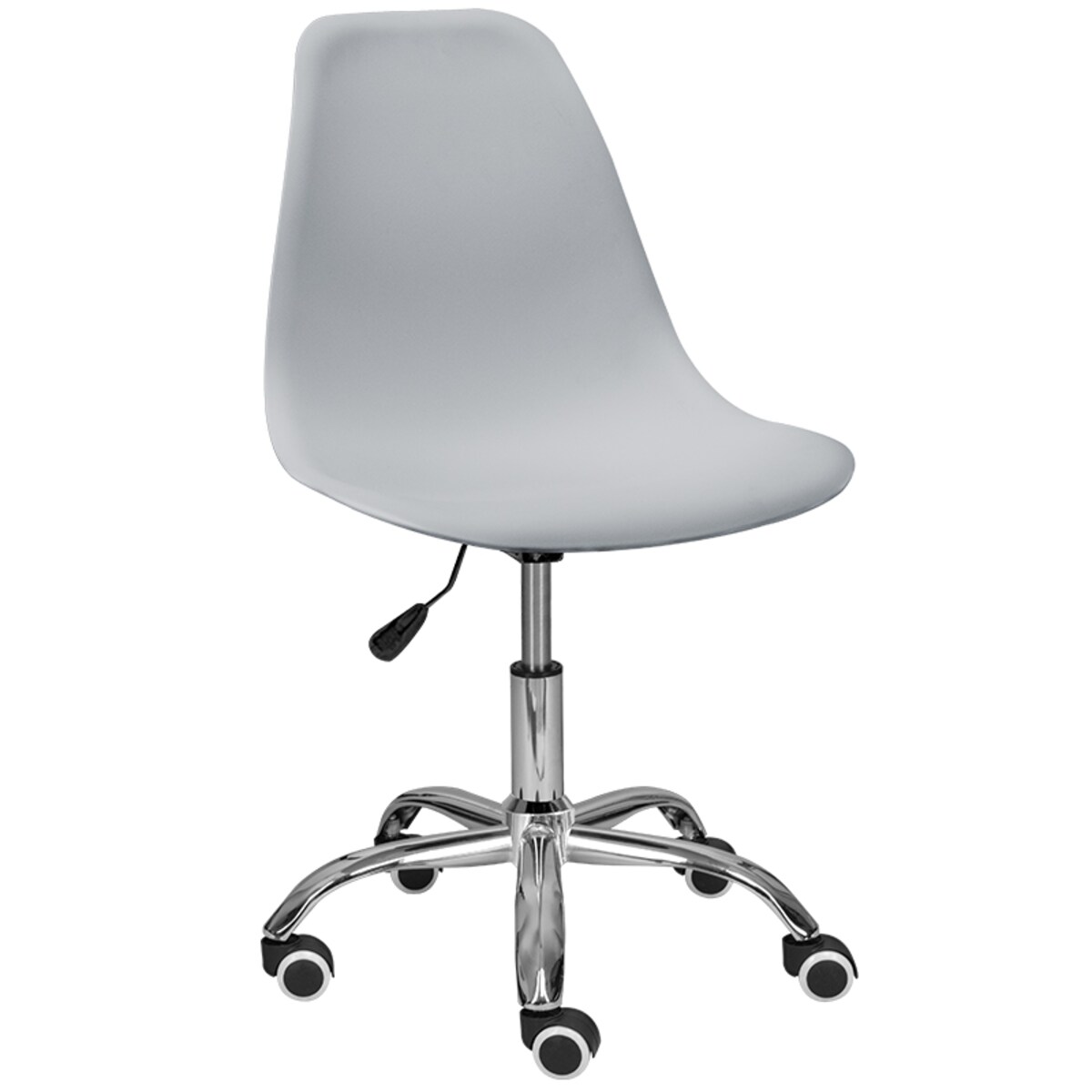 Fotel krzesło biurowe obrotowe do biurka gabinetu plastikowe szare