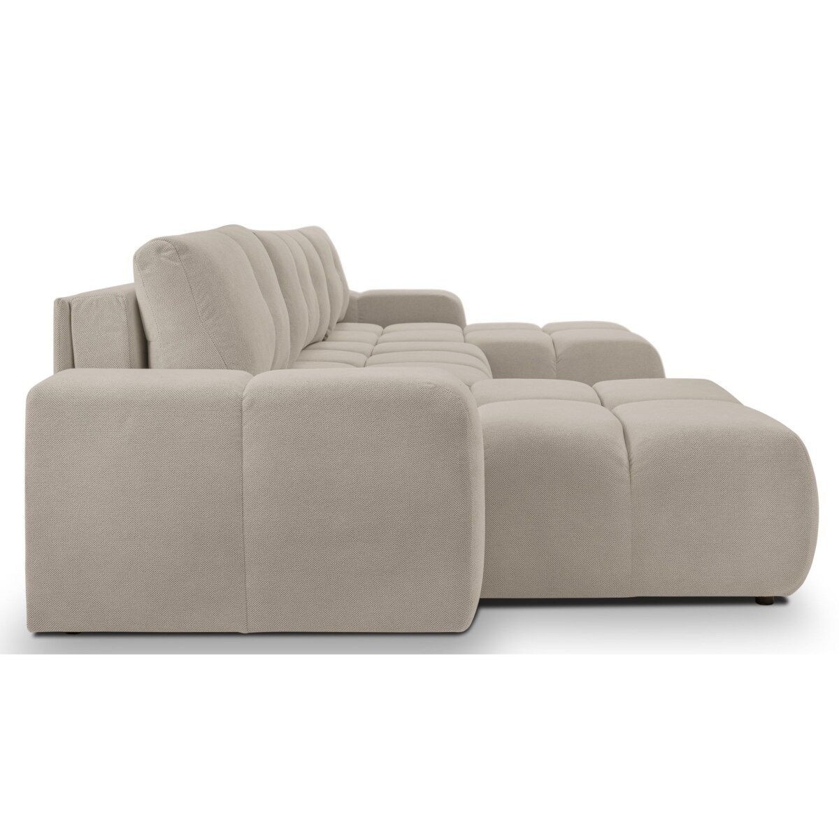 Nowoczesny Narożnik U SOHI z funkcją spania, Curio 11 - Ciemny beż