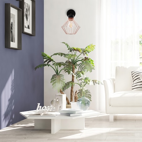 Lampa Kinkiet Ścienny Metalowy Loft Rose Black