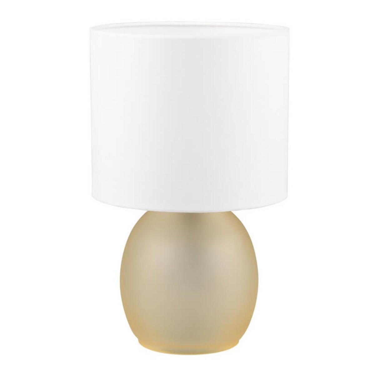 Materiałowa lampka stołowa Vela 517900113 Trio biała złota