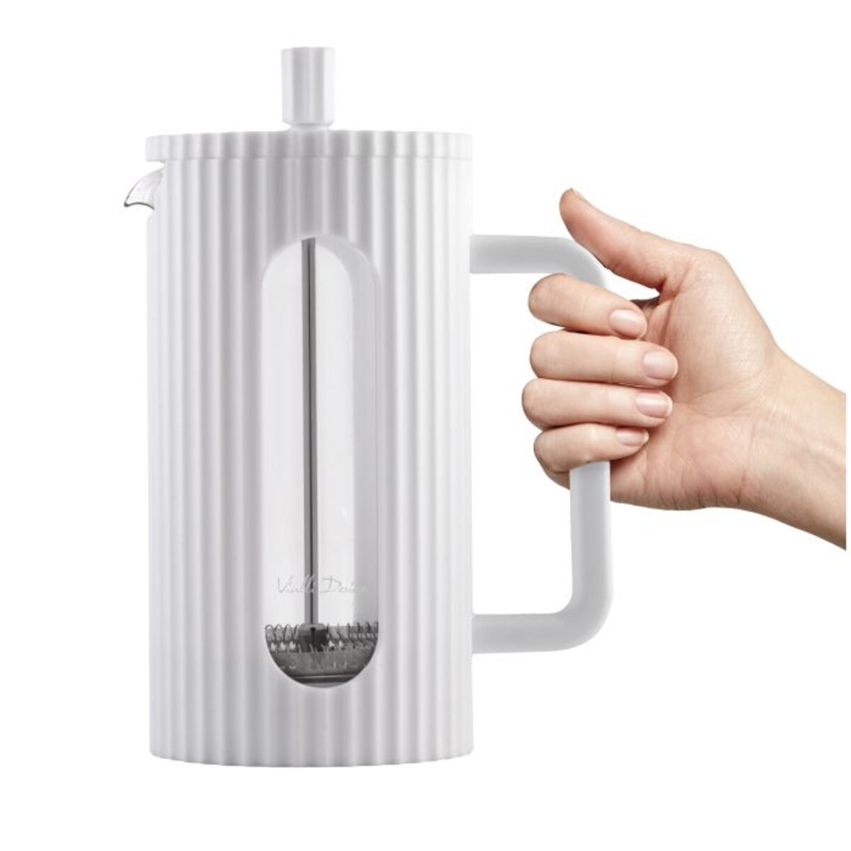 Zaparzacz do kawy i herbaty 1000 ml Livio biały 0718