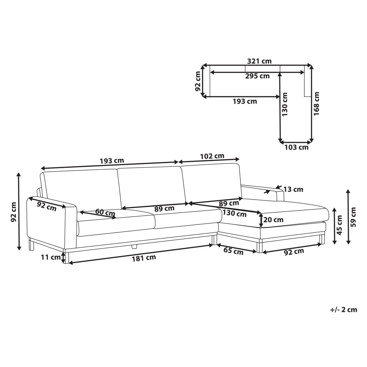 Narożnik dla 4 osób SIGGARD Sztruks Zielony Lewostronny