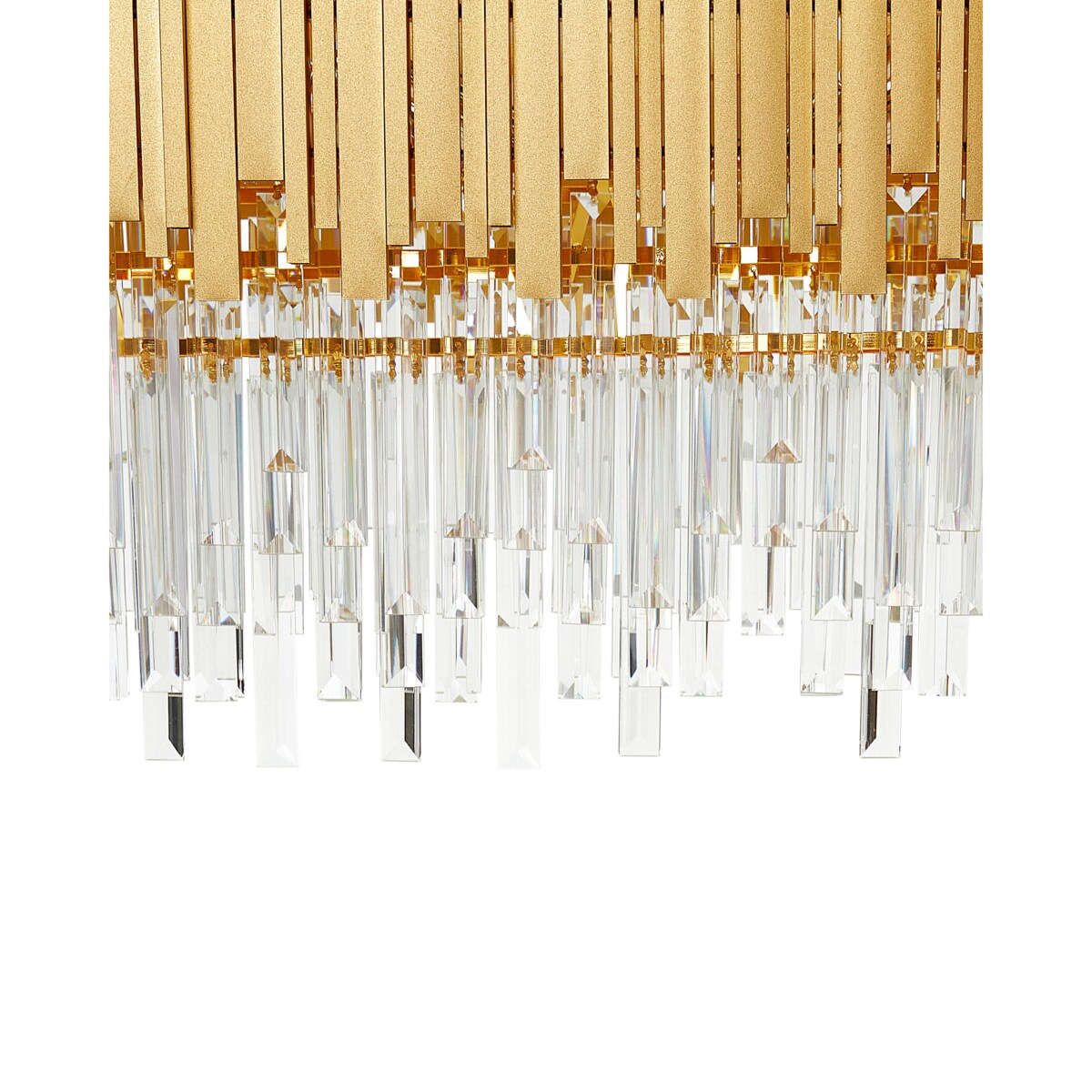 Żyrandol metalowy złoty GARCIA