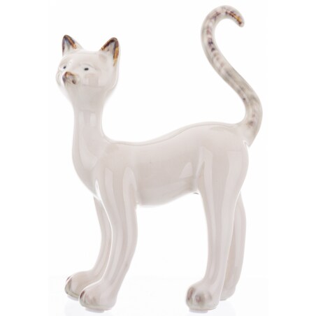 Dekoracja - ceramiczna figurka kota 16x11x5 cm KATTUNGE