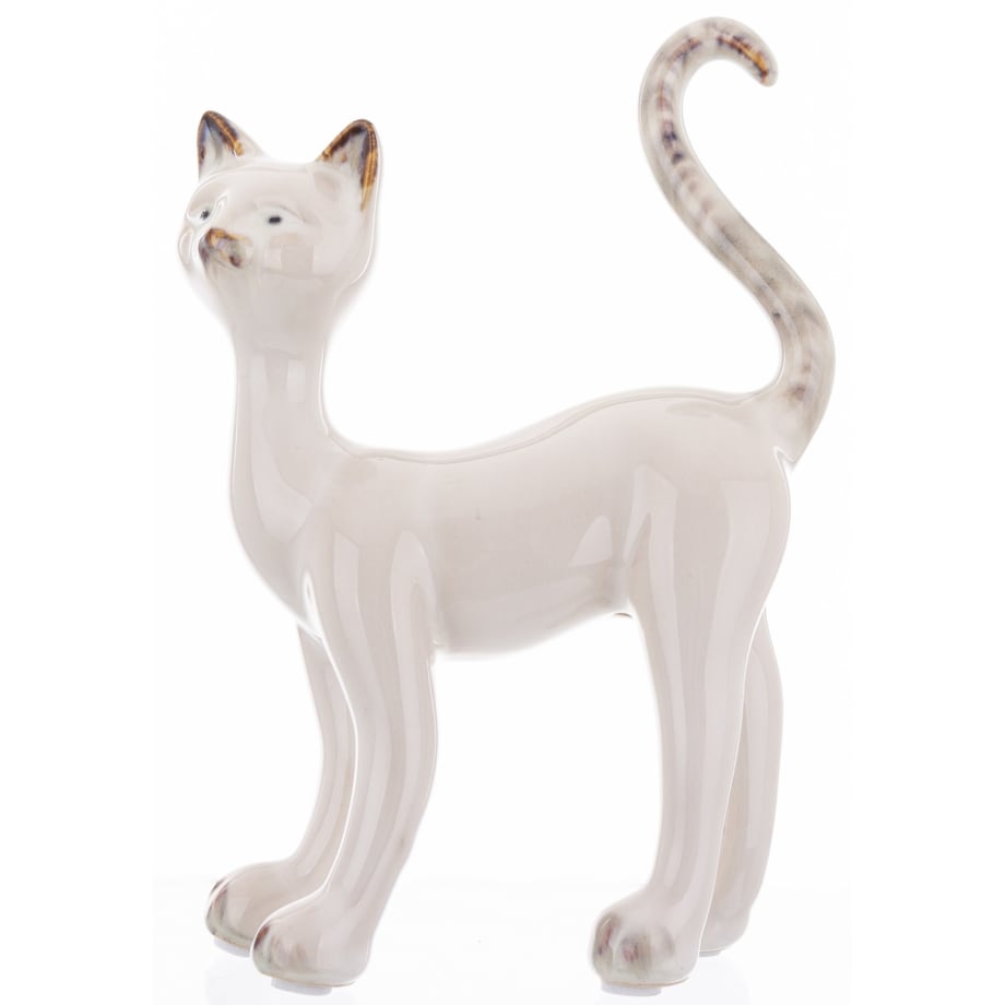 Dekoracja - ceramiczna figurka kota 16x11x5 cm KATTUNGE