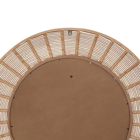 Lustro ścienne, okrągłe, bambus, 91 cm, Zelie