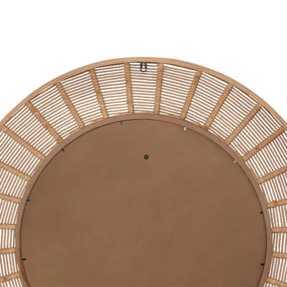 Lustro ścienne, okrągłe, bambus, 91 cm, Zelie