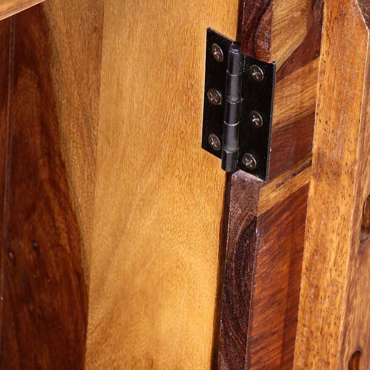 vidaXL Biurko z 1 szufladą i 1 szafką, lite drewno akacjowe