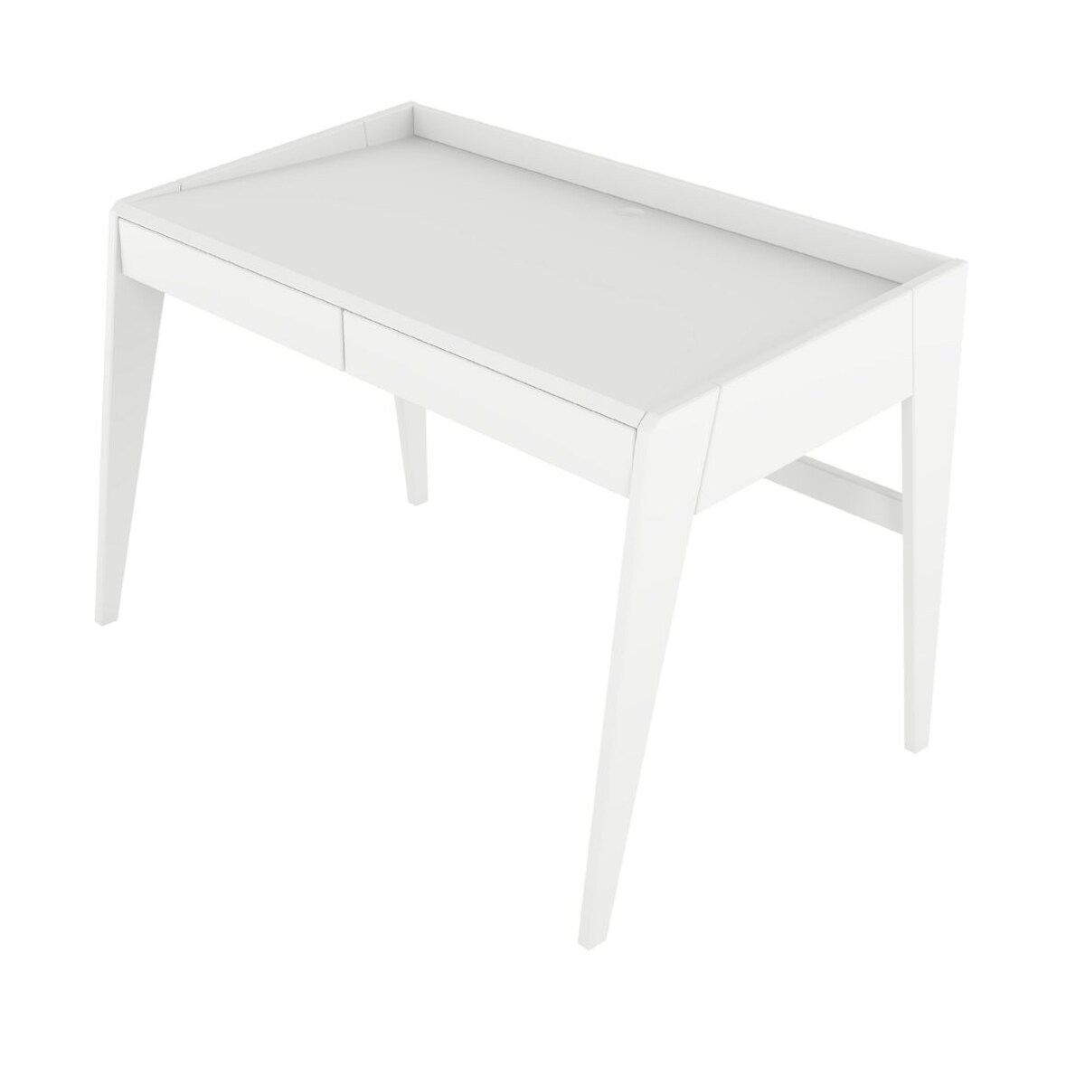 Drewniane bukowe biurko / toaletka z szufladami Visby LISA / kolor biały ral