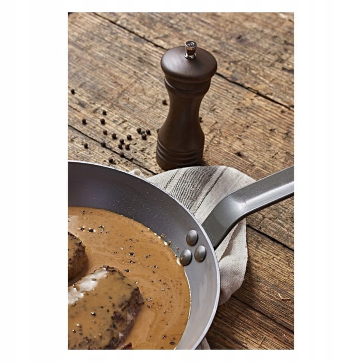 Patelnia indukcja ze Stali Węglowej De Buyer 32 cm