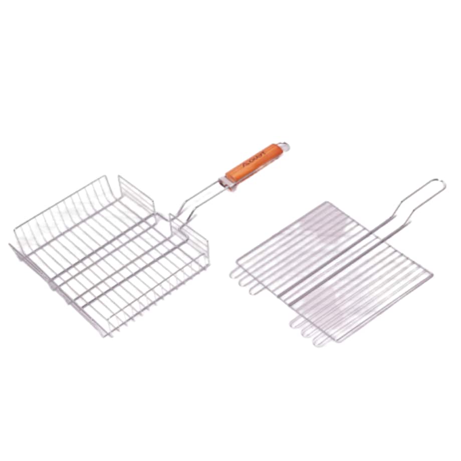 Ruszt do grillowania mięsa ryb warzyw z bokami 30cm SKAUT