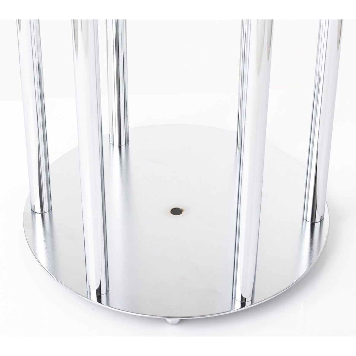 Świecznik metalowy na 6 świec 117x27x27 cm BATANG srebrny